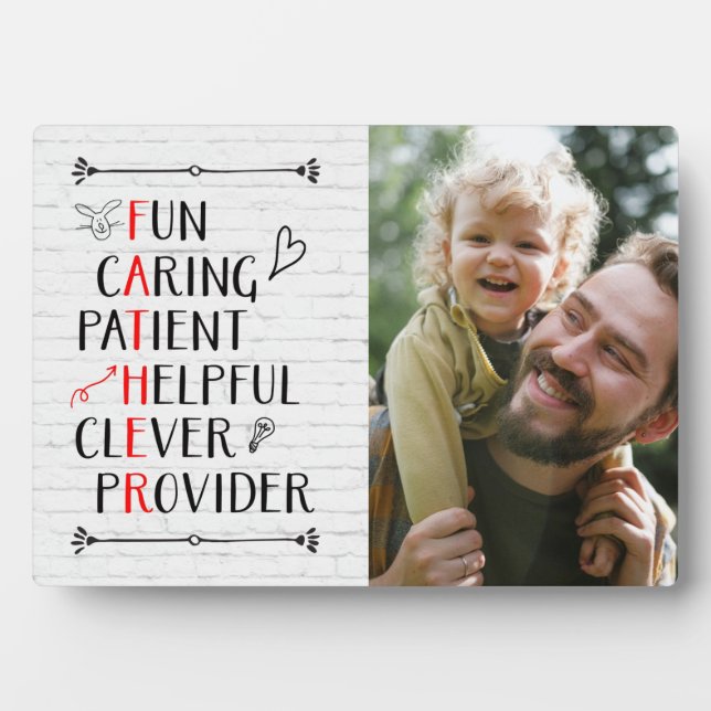Father's Day Acrostic Photo Plaque (Front)