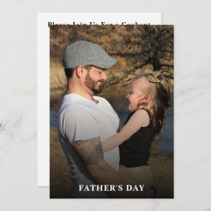 Fathers Day Add Photo Best Dad Ever Cookout Party Invitation