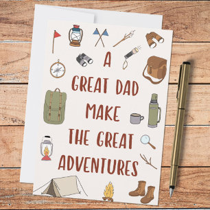 Fathers Day Adventure Camping Quote Card