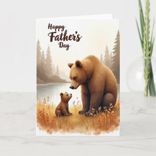 Fathers Day Affection Bear Card
