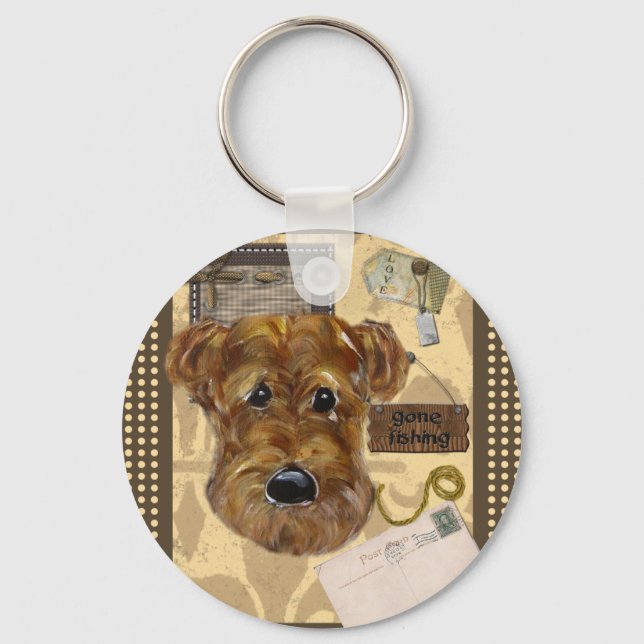 FATHER'S DAY AIREDALE KEY RING (Front)