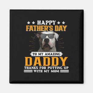 Father's Day American Bulldog Dog Dad Gifts For Me Magnet