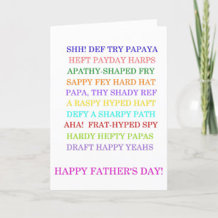 Father's Day Anagrams card