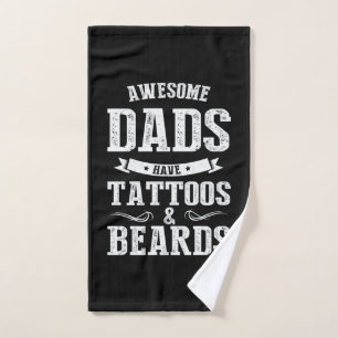 Father's Day Awesome Dads Have Tattoos Hand Towel