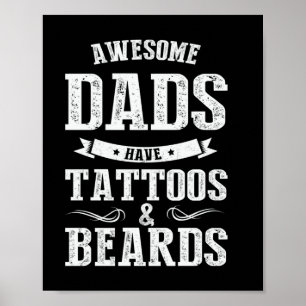 Father's Day Awesome Dads Have Tattoos Poster