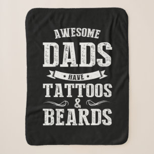 Father's Day Awesome Dads Have Tattoos Sherpa Blanket