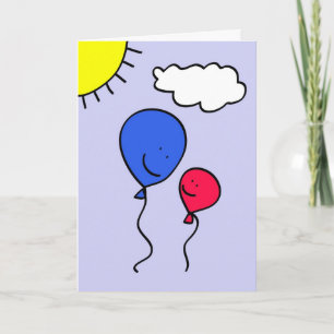 Father's Day Balloon Greeting Card