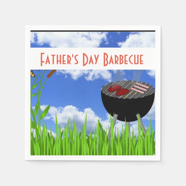 Father's Day Barbecue Paper Napkin (Front)