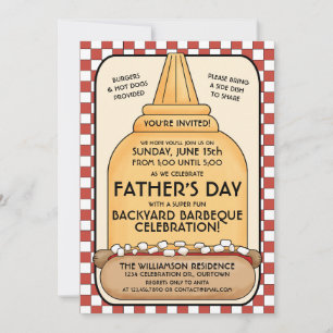 Father's Day Barbeque Party Invitations