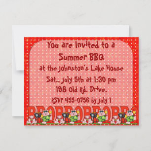 Father's Day  BarBQ invitation Family reunion