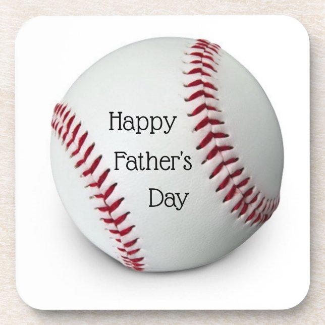 Father's day baseball Acrylic Coaster Set (Front)