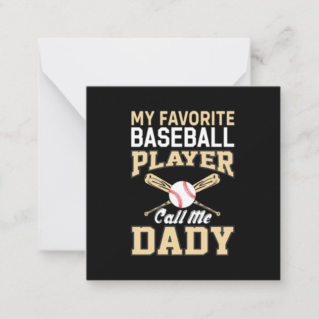 Father's Day Baseball Player Call Me Dad Card (Front)