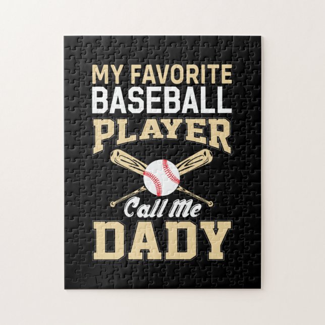 Father's Day Baseball Player Call Me Dad Jigsaw Puzzle (Vertical)