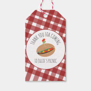 Father's Day BBQ Picnic Event Sandwich    Gift Tags
