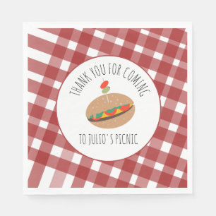 Father's Day BBQ Picnic Event Sandwich    Napkin