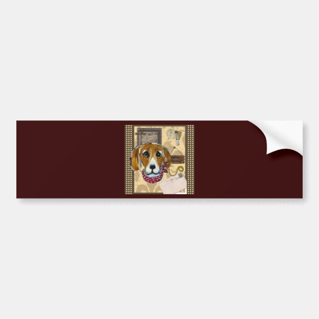 FATHER'S DAY BEAGLE BUMPER STICKER (Front)