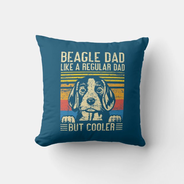 Father's Day | Beagle Dog Dad Cushion (Front)