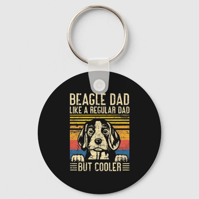 Father's Day | Beagle Dog Dad Key Ring (Front)