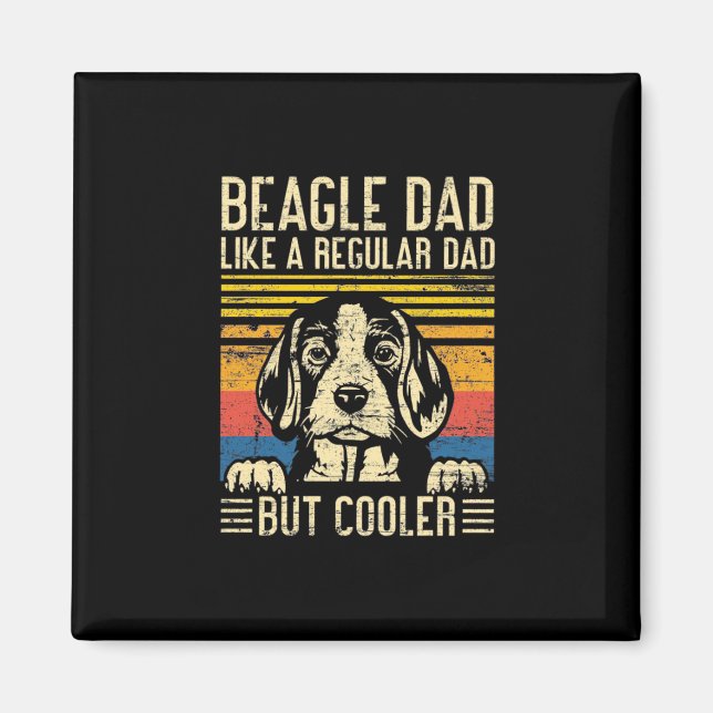 Father's Day | Beagle Dog Dad Magnet (Front)