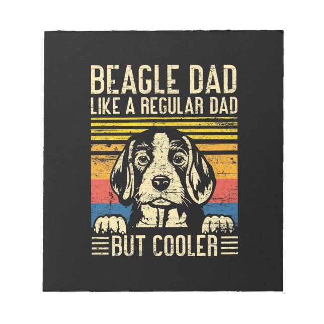 Father's Day | Beagle Dog Dad Notepad (Front)