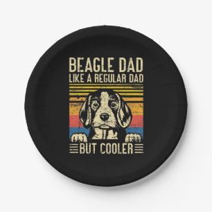 Father's Day   Beagle Dog Dad Paper Plate