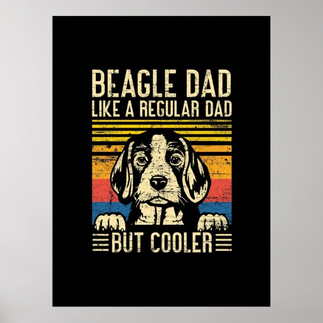 Father's Day | Beagle Dog Dad Poster (Front)