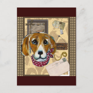 FATHER'S DAY BEAGLE POSTCARD