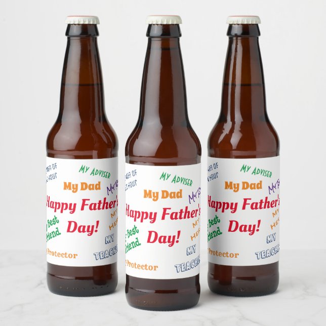 Father's Day Beer Bottle Label (Bottles)