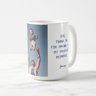 Father's Day BEST DAD EVER Custom Photo Template Coffee Mug