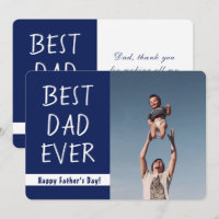 Father's Day BEST DAD EVER Custom Photo