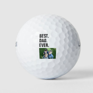 Fathers Day Best Dad Ever Kids Photo Golf Balls