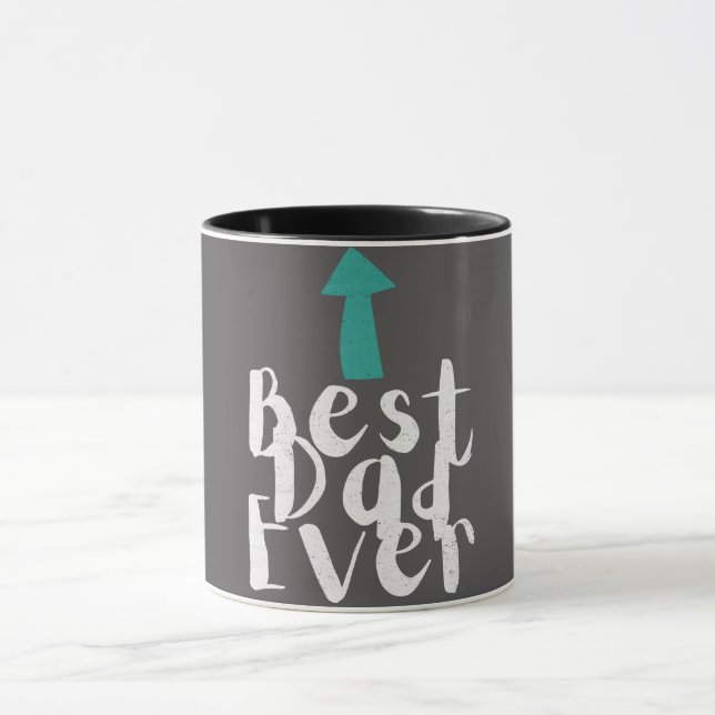 Father's Day Best Dad Ever Minimalistic Mug (Center)