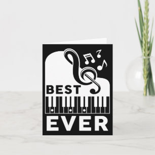 Father's Day Best Dad Ever Pianist Musician Piano Card