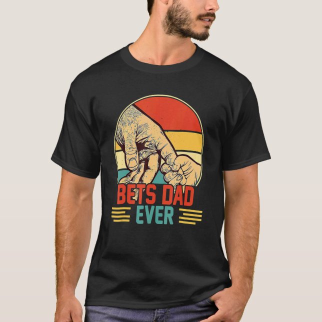 Father's Day Best Dad Ever With Hold Hand Dad Son  T-Shirt (Front)