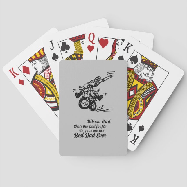 Fathers Day Best Dad, from God Playing Cards (Back)