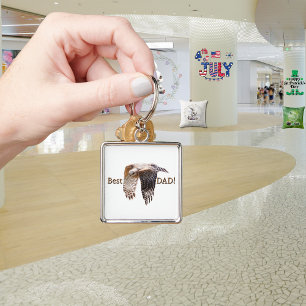 Father's Day "Best Dad" Hawk Key Ring