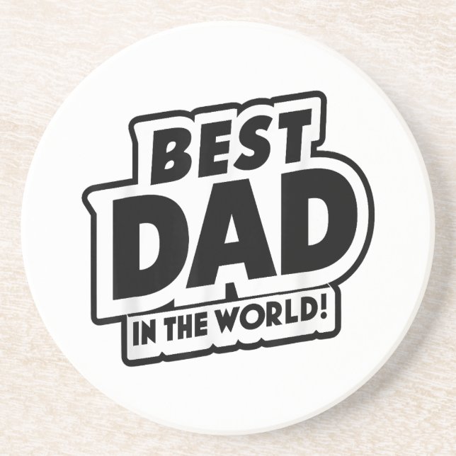 Father's Day Best Dad In The World Coaster (Front)