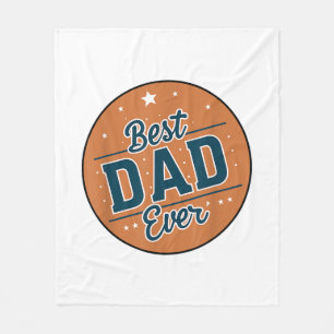 Father's Day Best Dad In The World Fleece Blanket