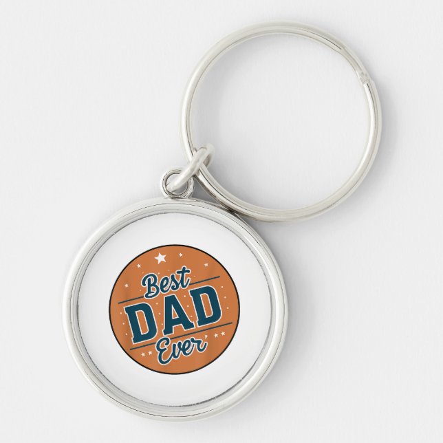 Father's Day Best Dad In The World Key Ring (Front)