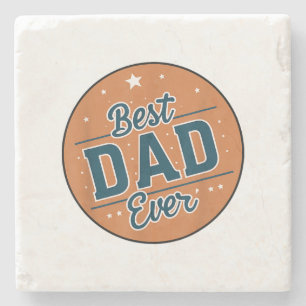 Father's Day Best Dad In The World Stone Coaster