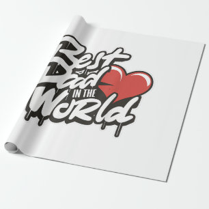 Father's Day Best Dad In The World Wrapping Paper