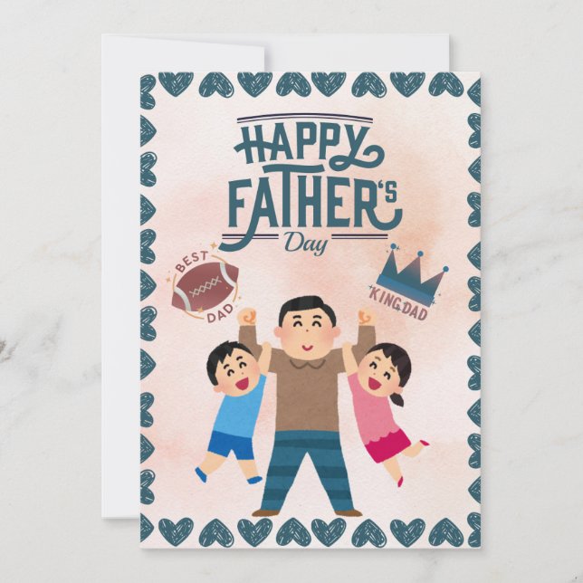 Father's day best dad invitation (Front)