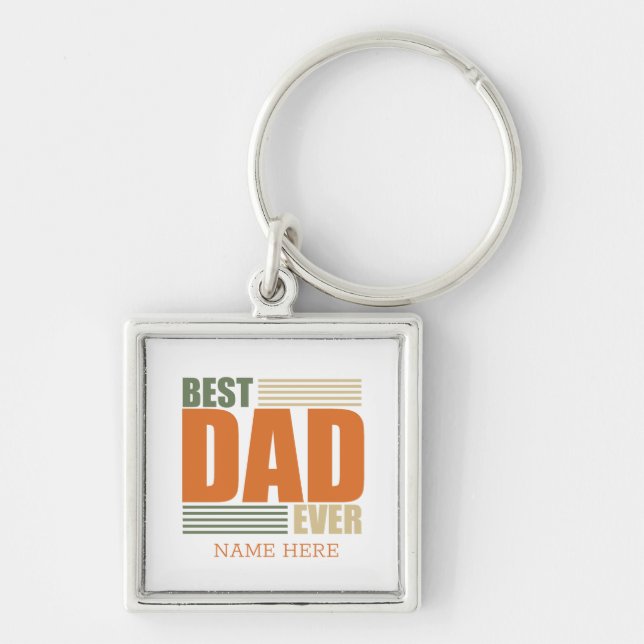 fathers day best dad personalised gift ideas  key ring (Front)