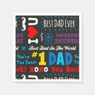 Father's Day Best Dad Sayings Napkin