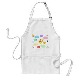 Fathers Day Best Dad Word Clouds King Crown Love Standard Apron