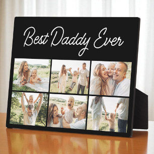 Father's Day Best Daddy Ever 6 Photo Collage Plaque
