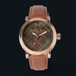 Fathers Day, Best Daddy Ever,Luxury Gold Red Green Watch<br><div class="desc">Fathers Day,  Best Daddy Ever, Luxury Gold Red Green</div>