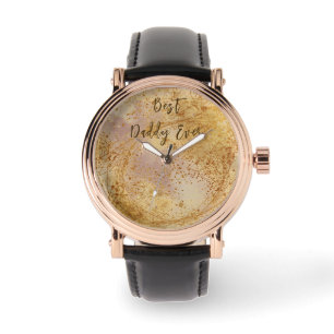 Fathers Day,Best Daddy Ever,Rose Gold, Gold Colour Watch