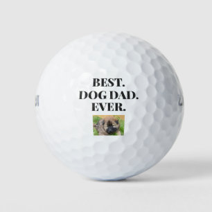 Father's Day Best Dog Dad Ever Photo Golf Balls