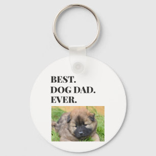 Fathers Day Best Dog Dad Ever Photo Key Ring